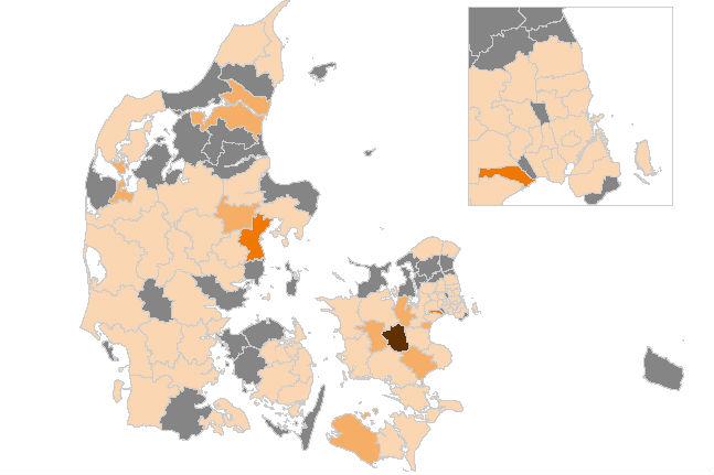 Højeste smittetal i tre måneder - flest i Aarhus
