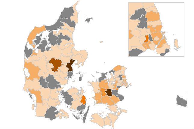 191 testede positiv i Aarhus i weekenden, 24 i Silkeborg